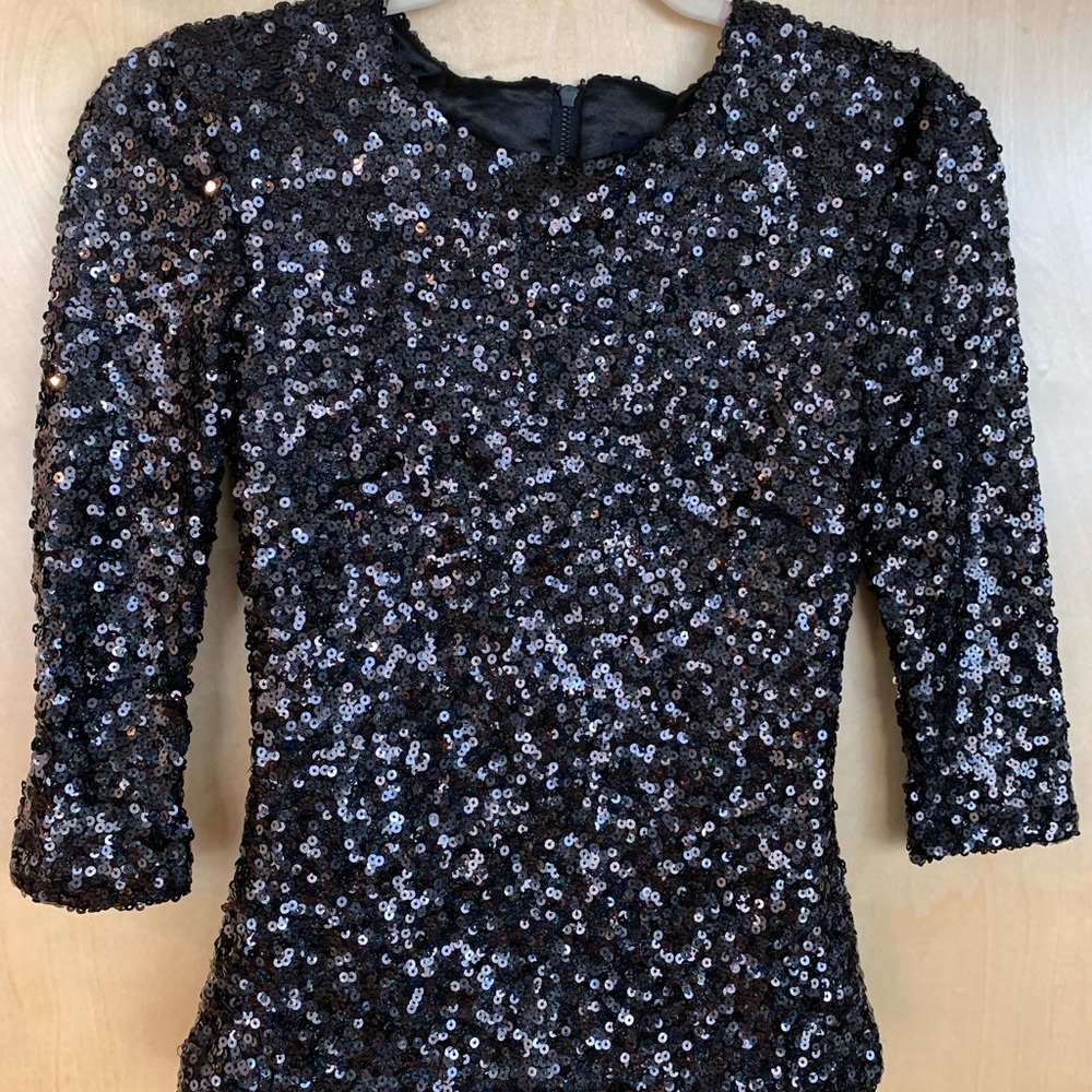 French Connection black sequined top